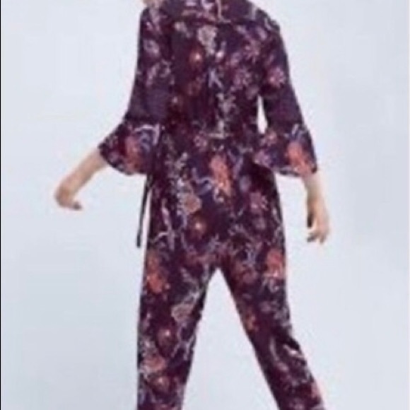 MAEVE Anthropologie Floral Bird Print Jumpsuit 2 - Picture 4 of 4
